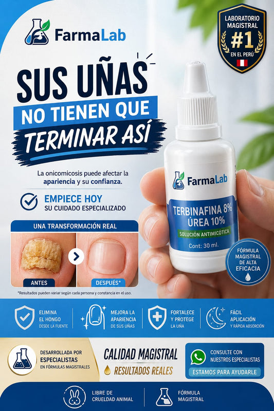 Terbinafina 8% + Úrea 10% - Solución Antimicótica para Uñas | FarmaLab