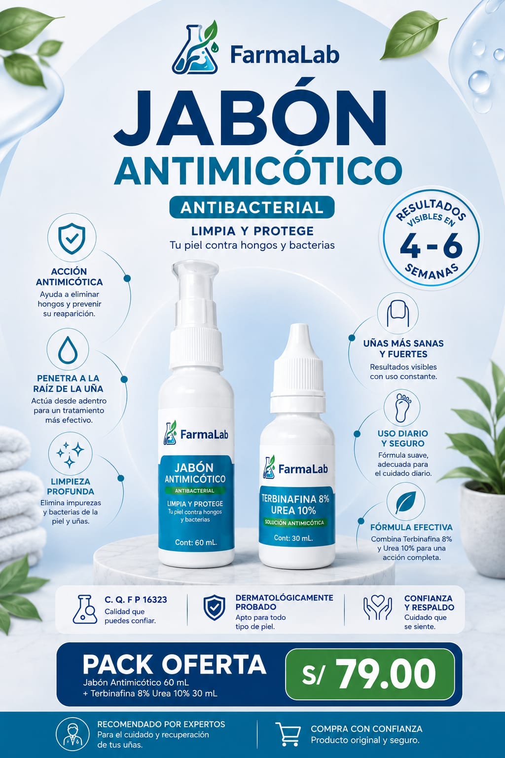Pack para combatir la onicomicosis (Terbinafina + Jabón)"