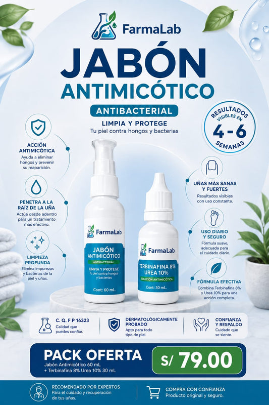 Pack para combatir la onicomicosis (Terbinafina + Jabón)"