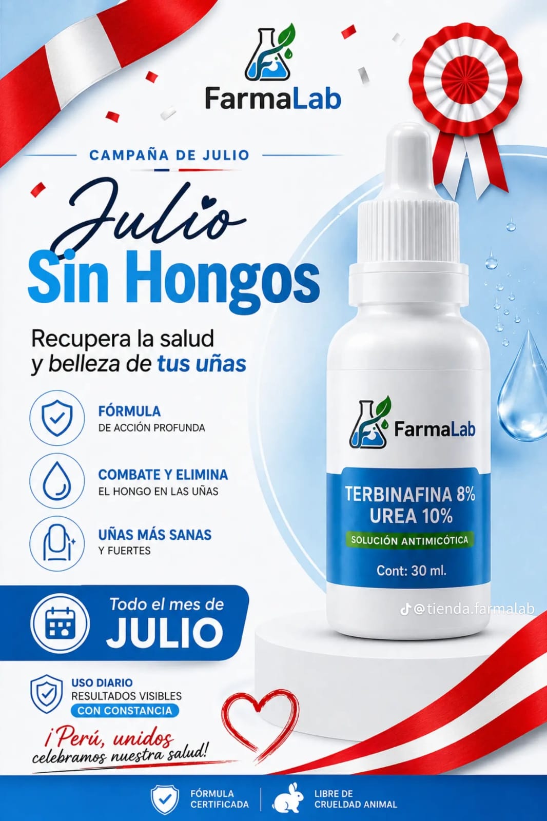 Promo Fiestas Patrias "Terbinafina 8% + Urea 10% REPOTENCIADA"
