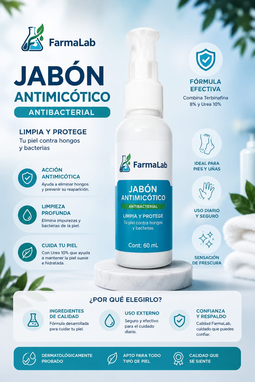 Jabón Líquido Antimicótico FarmaLab