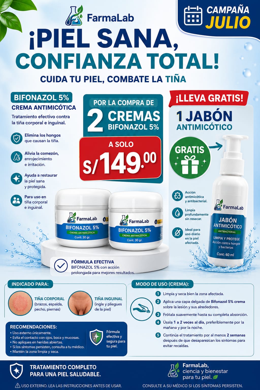 Promo Fiestas Patrias: Crema FarmaLab + Jabón