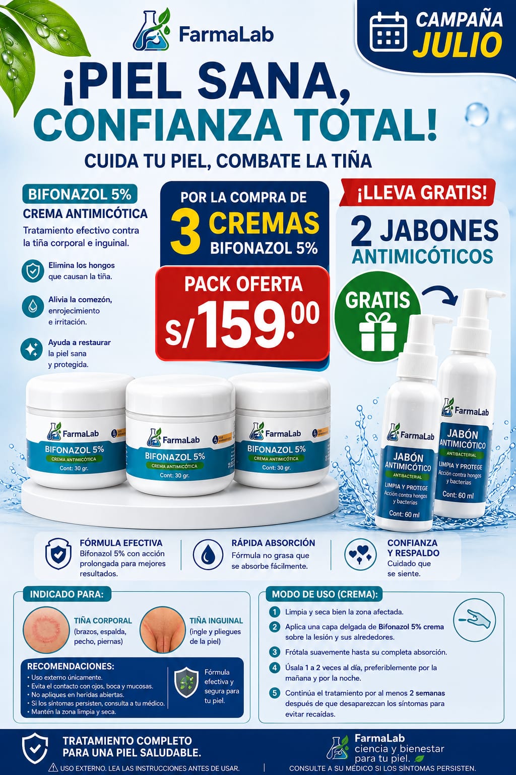 Promo Fiestas Patrias: Crema FarmaLab + Jabón