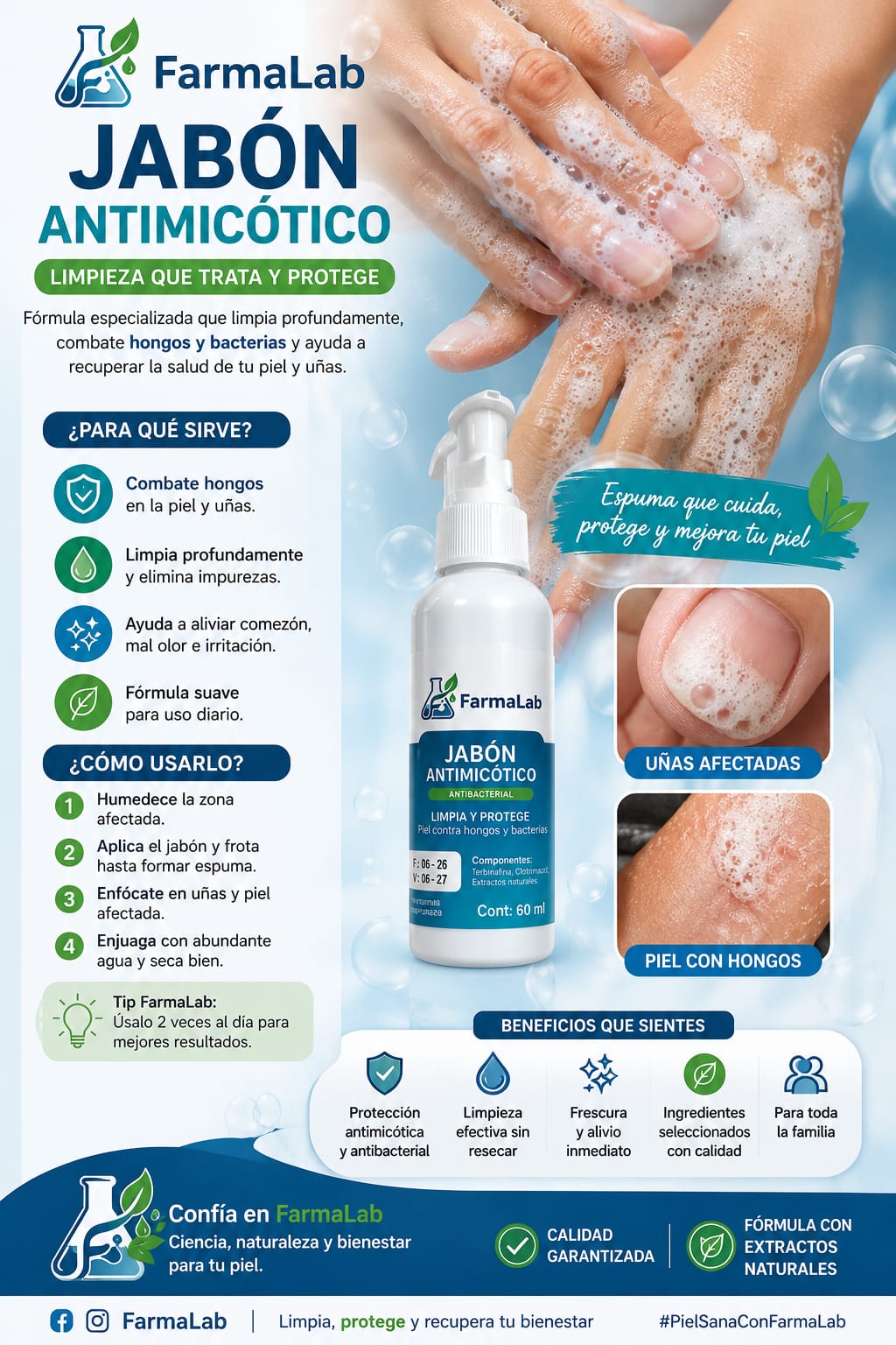 Jabón Líquido Antimicótico FarmaLab
